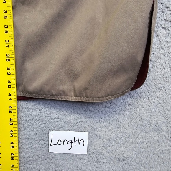 Vintage Foxrun Spring Light Trench Coat Womens L Pleated Professor Academia - Picture 15 of 16